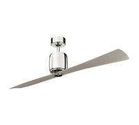 Luminosa Lighting Elstead Ferron 152Cm 2 Blade Ceiling Fan Polished Nickel, Remote Control