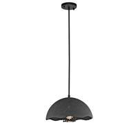 Luminosa Lighting Elstead Fracture 1 Light Dome Ceiling Pendant Weathered Zinc, E27