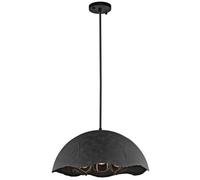 Luminosa Lighting Elstead Fracture 3 Light Dome Ceiling Pendant Weathered Zinc, E27