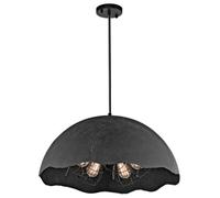 Luminosa Lighting Elstead Fracture 5 Light Dome Ceiling Pendant Weathered Zinc, E27