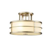 FEISS Fusion semi-flush ceiling light, natural brass