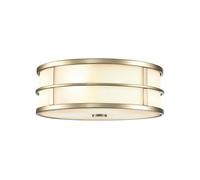 Luminosa Lighting Elstead Fusion 3 Light Cylindrical Ceiling Light, Painted Natural Brass