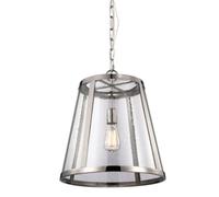 Luminosa Lighting Elstead Harrow 1 Light Medium Ceiling Pendant Polished Nickel, E27
