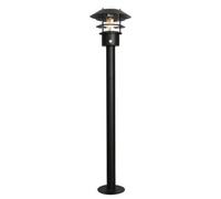 Luminosa Lighting Elstead Helsingor Bollard Lantern With Pir Black Ip44