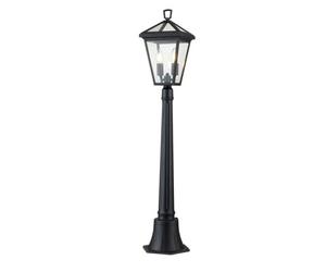 Luminosa Lighting Elstead Hinkley Alford Place Outdoor Bollard Museum Black, Ip44