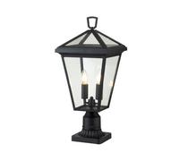 Luminosa Lighting Elstead Hinkley Alford Place Outdoor Pedestal Light Museum Black, Ip44