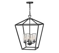 Luminosa Lighting Elstead Hinkley Alford Place Outdoor Pendant Ceiling Light Museum Black, Ip44