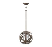 Luminosa Lighting Elstead Hinkley Carson Spherical Pendant Ceiling Light Vintage Iron, Ip44