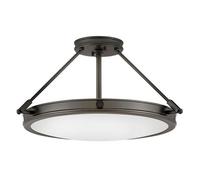 Luminosa Lighting Elstead Hinkley Collier Cylindrical Ceiling Light Contemporary Black Oxide 4X E14
