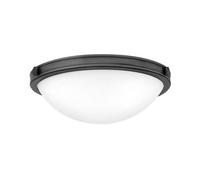 Luminosa Lighting Elstead Hinkley Collier Flush Ceiling Light Contemporary Black Oxide 2X E27