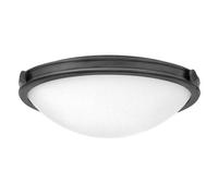 Luminosa Lighting Elstead Hinkley Collier Flush Ceiling Light Contemporary Black Oxide 3X E27