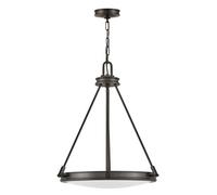 HINKLEY Collier pendant light, black, Ø 54.3 cm, steel, glass, E14