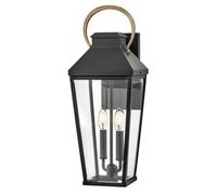 Luminosa Lighting Elstead Hinkley Dawson Outdoor Wall Lantern Traditional Black, Burnished Bronze Accent Ip44 2X E14