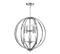 Luminosa Lighting Elstead Hinkley Fredrick Ramond Mondo 8 Light Chandelier Polished Chrome
