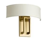 Luminosa Lighting Elstead Hinkley Hampton Wall Lamp With Shade Classic Brushed Brass 2X E14