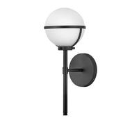 Luminosa Lighting Elstead Hinkley Hollis Bathroom Wall Lamp Black, Ip44
