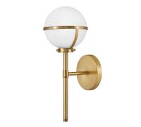 Luminosa Lighting Elstead Hinkley Hollis Bathroom Wall Lamp Heritage Brass, Ip44