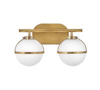 Luminosa Lighting Elstead Hinkley Hollis Bathroom Wall Lamp Heritage Brass, Ip44