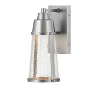 Luminosa Lighting Elstead Hinkley Miles Outdoor Wall Lantern Painted Satin Nickel, Ip44