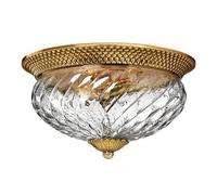 Luminosa Lighting Elstead Hinkley Plantation 3 Light Flush Mount Burnished Brass