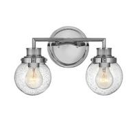 Luminosa Lighting Elstead Hinkley Poppy Bathroom Wall Lamp Polished Chrome, Ip44