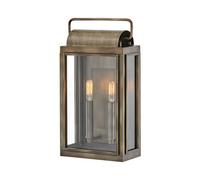 Hinkley Sag Harbor 2 Light Medium Outdoor Wall Light In Burnished Bronze with Clear Glass