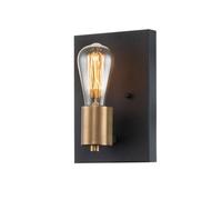 Luminosa Lighting Elstead Hinkley Silas Wall Lamp Aged Zinc & Heritage Brass