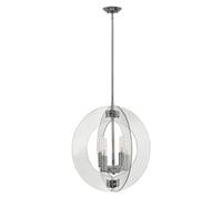 Luminosa Lighting Elstead Hinkley Solstice Spherical Hanging Pendant Light 4X E27 Polished Chrome
