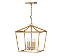 Luminosa Lighting Elstead Hinkley Stinson Lanterns Pendant Ceiling Light Distressed Brass