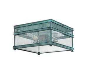 Luminosa Lighting Elstead Holborn 2 Light Outdoor Decorative Flush, Verdigris Ip44