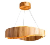 Luminosa Lighting Elstead Horizon 80Cm Cylindrical Pendant Ceiling Light Teak