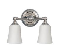 Luminosa Lighting Elstead Huguenot Lake 2 Light Bathroom Over Mirror Light Polished Chrome Ip44, G9