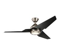 Luminosa Lighting Elstead Jade 152Cm Ceiling Fan With Dimmable 3000K Led Light, Antique Pewter, Remote Control