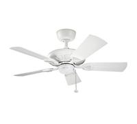 Netlighting Kevlar 107cm Pull Chain 5 Blade Ceiling Fan Matte White Netlighting White