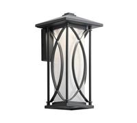 Luminosa Lighting Elstead Kichler Ashbern Outdoor 1 Light Wall Lantern Textured Black Ip44