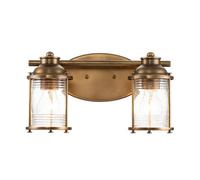 Luminosa Lighting Elstead Kichler Ashland Bay Wall Lamp Natural Brass, Ip44
