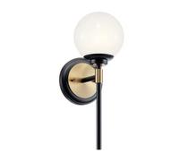 Netlighting Kichler Benno Bathroom Wall Lamp Black Champagne Bronze IP44 1x G9 in Brown Netlighting Brown