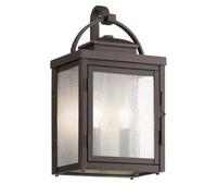 Luminosa Lighting Elstead Kichler Carlson Outdoor Wall Lantern Rubbed Bronze, Ip44