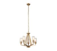Luminosa Lighting Elstead Kichler Deryn Multi Arm Pendant Ceiling Light Natural Brass