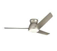 Luminosa Lighting Elstead Kichler Eris 3 Blade 152Cm Ceiling Fan With Led Light Brushed Nickel Ip44 Remote Control