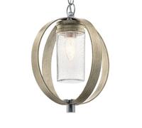 Luminosa Lighting Elstead Kichler Grand Bank Outdoor Pendant Ceiling Light Distressed Antique Grey, Ip44