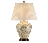 Luminosa Lighting Elstead Leaves 1 Light Table Lamp Brown, Gold, E27
