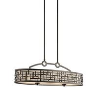 Luminosa Lighting Elstead Loom 4 Light Pendant Bar Island Chandelier Light Olde Bronze, E27