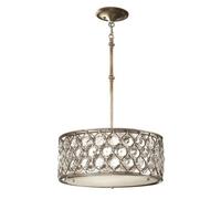 Luminosa Lighting Elstead Lucia 3 Light Cylindrical Pendant Polished Silver Finish, E27