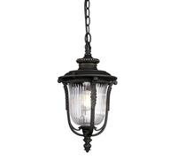 Luminosa Lighting Elstead Luverne 1 Light Outdoor Ceiling Chain Lantern Rubbed Bronze, E27
