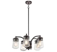 Luminosa Lighting Elstead Lyndon 5 Light Outdoor Chandelier Pendant Lighting Bronze Ip44, E27