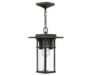 Luminosa Lighting Elstead Manhattan 1 Light Outdoor Ceiling Chain Lantern Oil Rubbed Bronze, E27