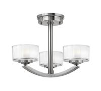 Luminosa Lighting Elstead Meridian 3 Light Semi Flush Multi Arm Ceiling Light Brushed Nickel, G9