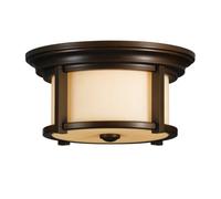 Luminosa Lighting Elstead Merrill 2 Light Outdoor Flush Mount Ceiling Light Heritage Bronze Ip44, E27