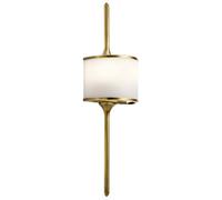 Netlighting Mona 2 Light Bathroom Wall Light Brass IP44 G9 in Yellow Netlighting Yellow